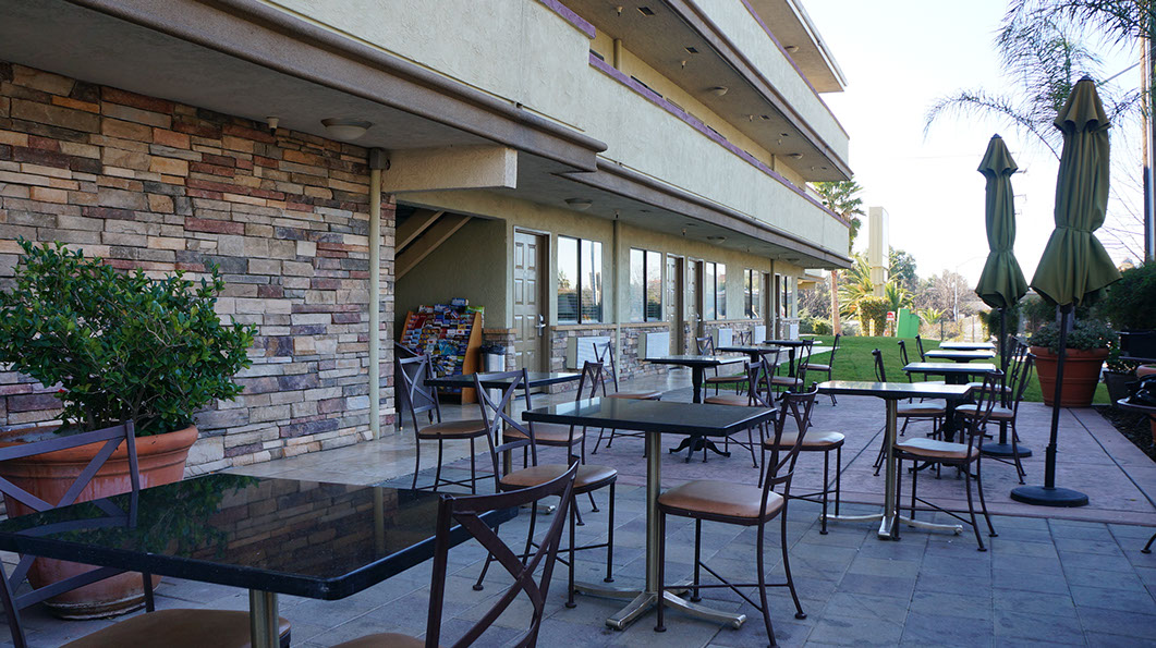 Tables and chairs are for the relaxation and comfort of our guest. enjoy dining, meetings, and special events upon request.